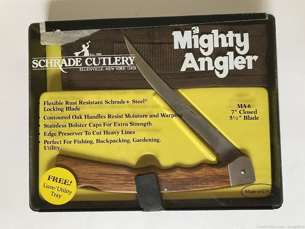 Schrade MA6 FOLDER Filet Knife Mighty Angler Fishing -img-7