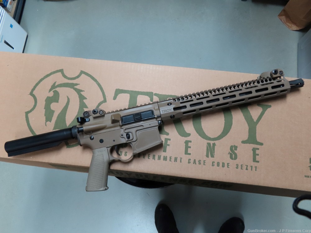 TROY A4 BILLET FLAT DARK EARTH AR15 PISTOL PRICE INCLUDES SHIPPING!-img-1