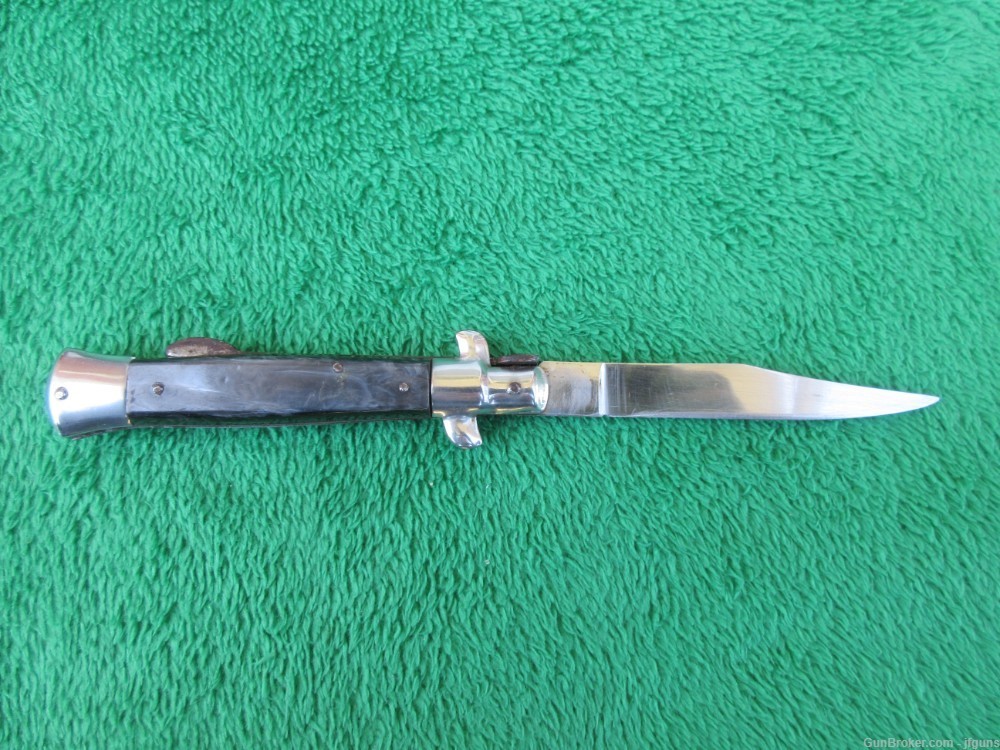 Vintage Made in Italy Stiletto Lockback Folding Knife 8"-img-1