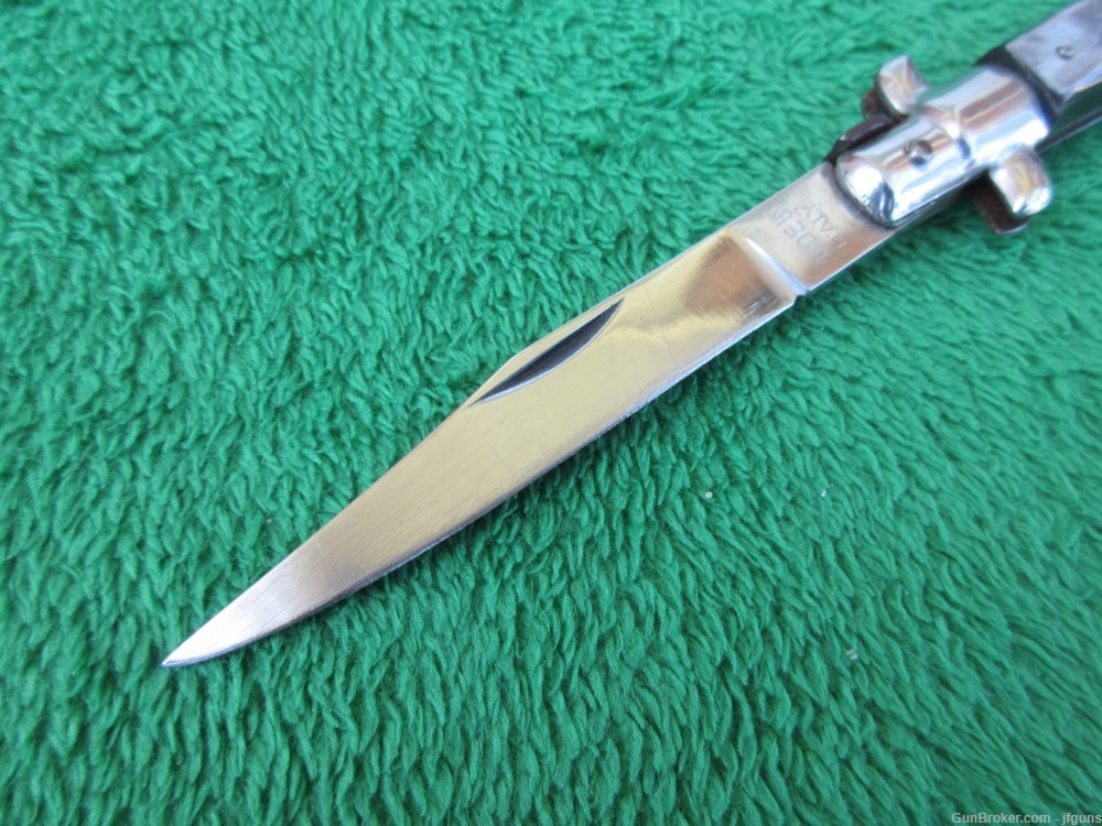 Vintage Made in Italy Stiletto Lockback Folding Knife 8"-img-3