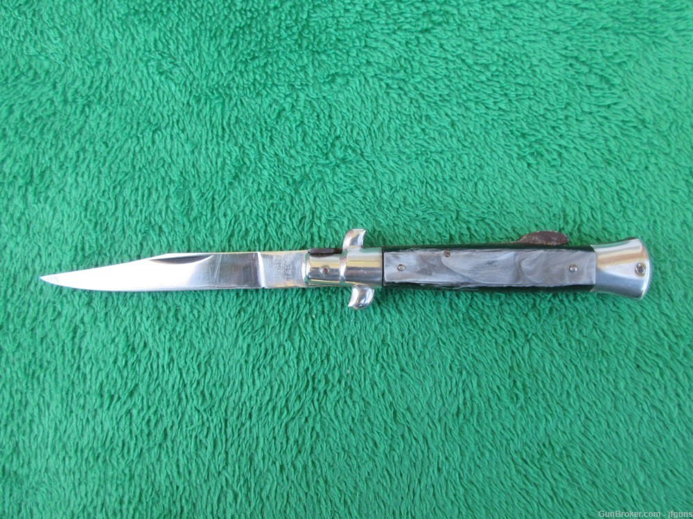 Vintage Made in Italy Stiletto Lockback Folding Knife 8"-img-0