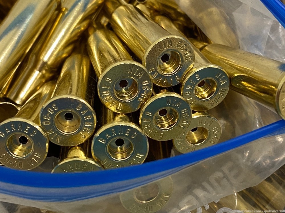 100 Count New Barnes 30-30 Winchester Brass-img-1