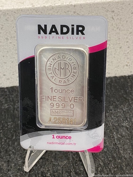 Awesome Premium Nadir 1 Troy Ounce Silver Bar .999 Fine-img-0