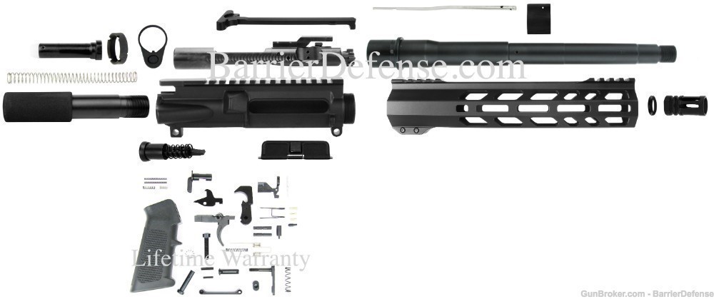 U-Build AR15 10.5" 300 BLACKOUT Pistol Complete Kit-img-0