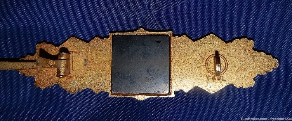 Ultra Rare Gold WWII German Presentation Close Combat Clasp by F & BL, orig-img-1