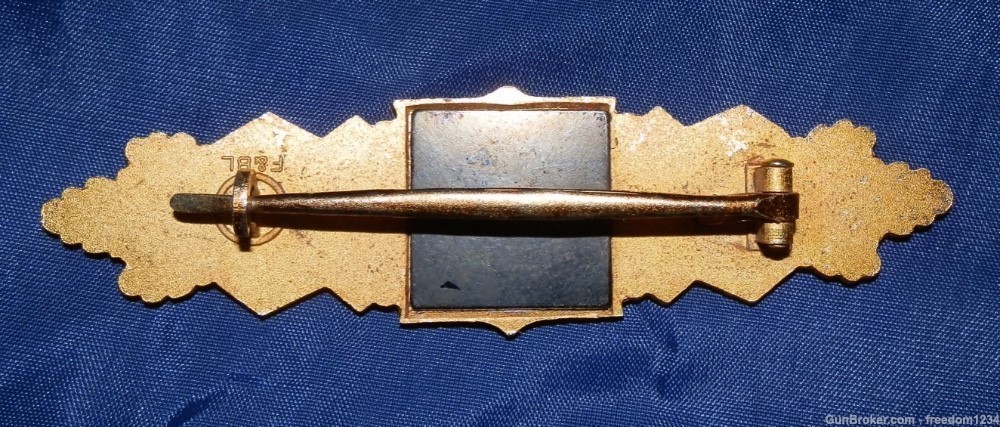 Ultra Rare Gold WWII German Presentation Close Combat Clasp by F & BL, orig-img-2