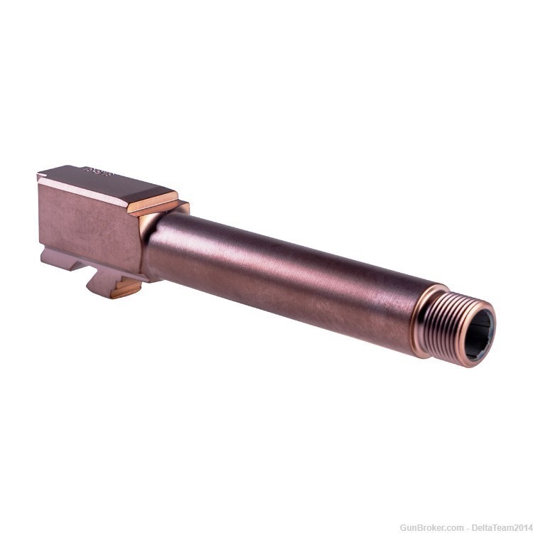 Match Grade - Glock 19 Compatible Threaded Barrel - Copper PVD-img-1