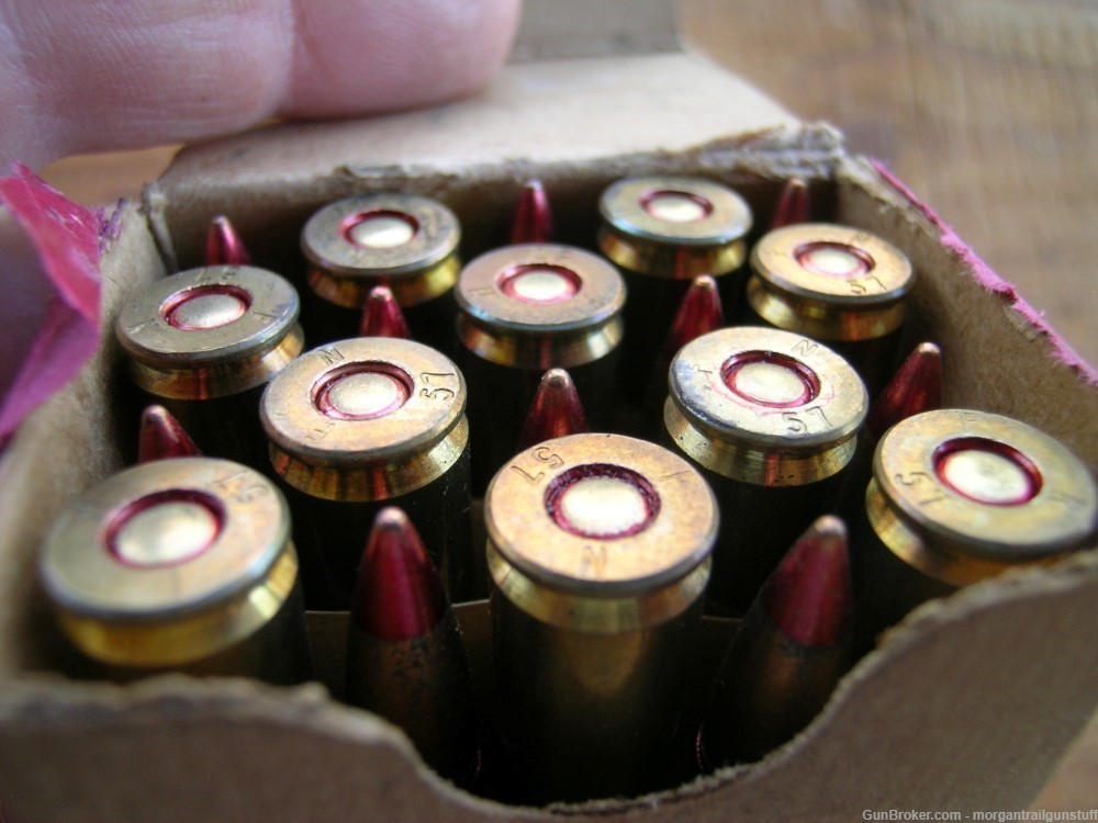 20 rounds 30-06 Red Tip Tracer ammo Belgium FN-57 Full Box/20-img-3