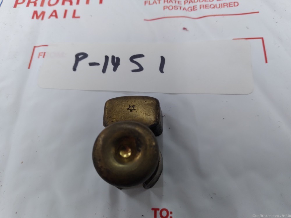 1895 CHILEAN MAUSER SERIALED K1093 BRASS MUZZLE SIGHT COVER P-1451-img-0