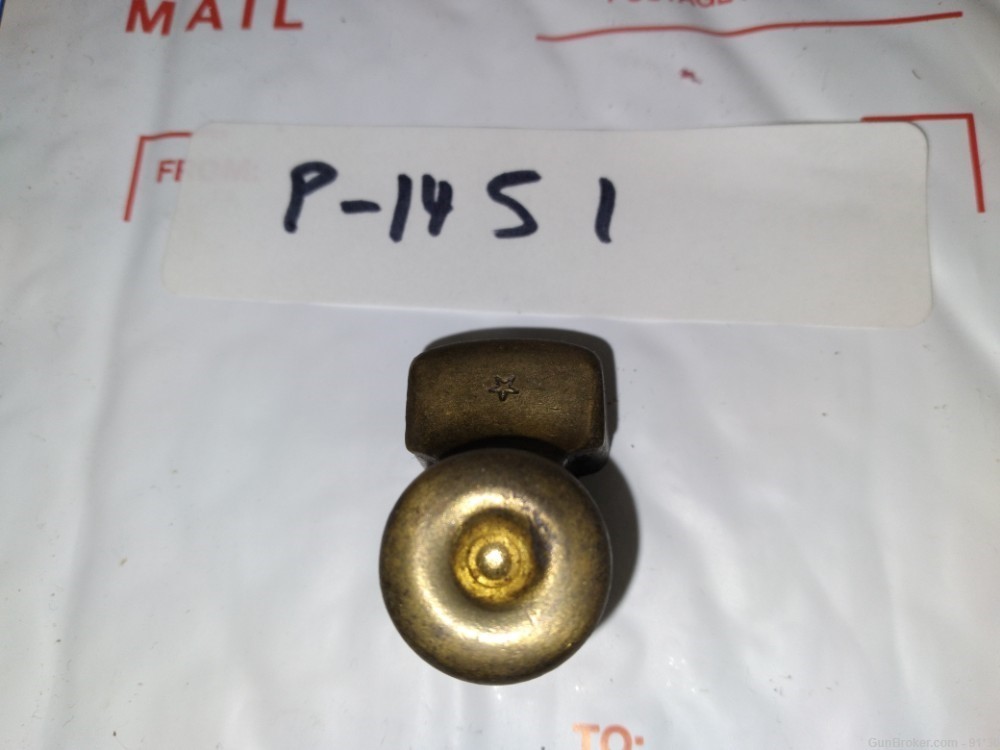1895 CHILEAN MAUSER SERIALED K1093 BRASS MUZZLE SIGHT COVER P-1451-img-1
