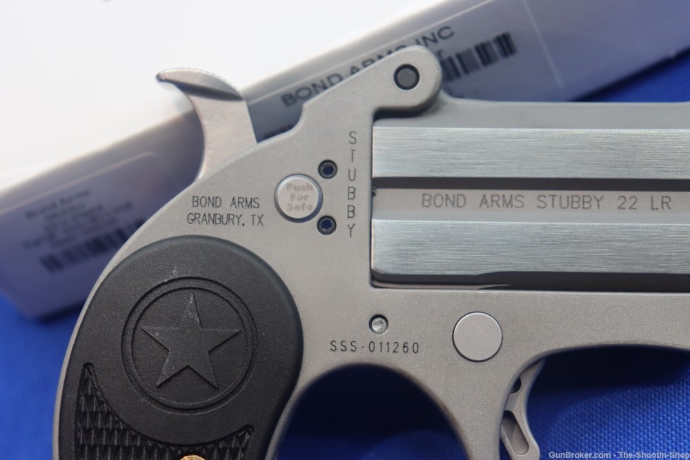 Bond Arms Model STINGER STUBBY Derringer 22LR 2.2" Stainless SS TEXAS 22 NR-img-3
