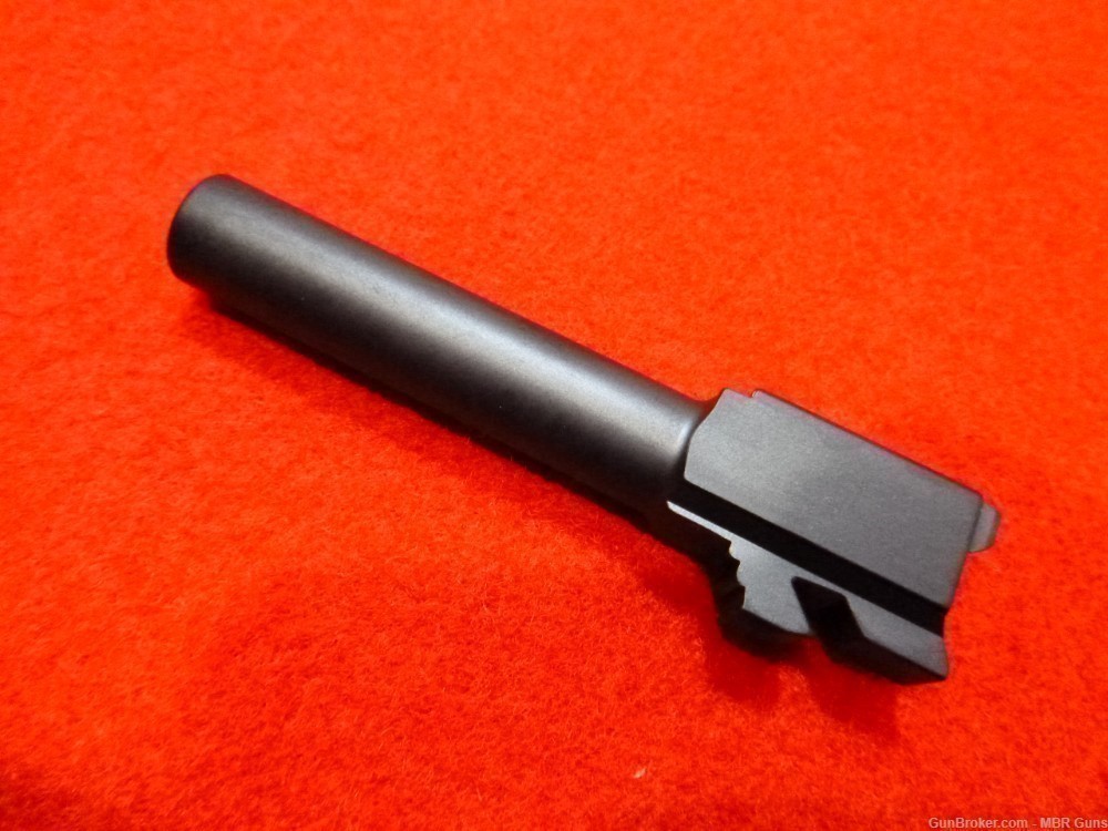 Glock 19 9mm Barrel Ported 416R Stainless Steel Black DLC Recessed Crown-img-3