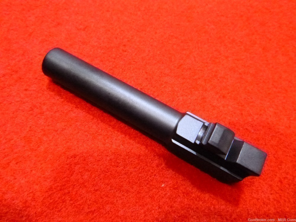 Glock 19 9mm Barrel Ported 416R Stainless Steel Black DLC Recessed Crown-img-4