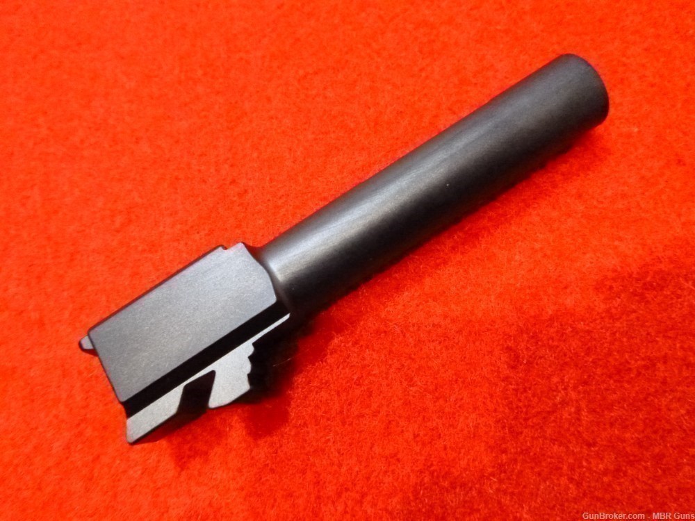 Glock 19 9mm Barrel Ported 416R Stainless Steel Black DLC Recessed Crown-img-1
