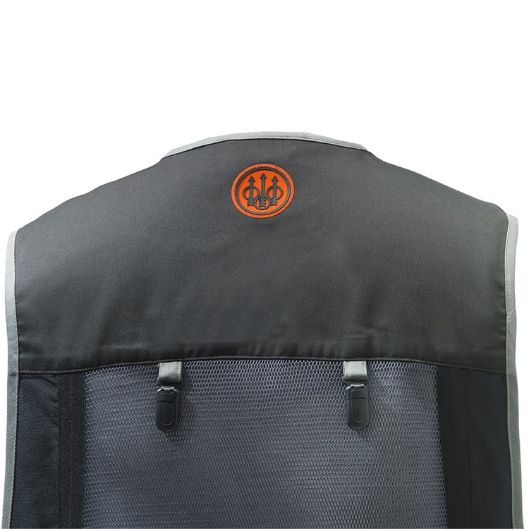 BERETTA Two Tone Sporting Vest, Color: Grey Castle Rock/Black/Orange, L-img-3