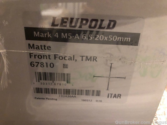 LEUPOLD MARK 4 M5-A ER/T 6.5-20x50MM TMR RIFLE SCOPE 67810 (NIB)-img-1