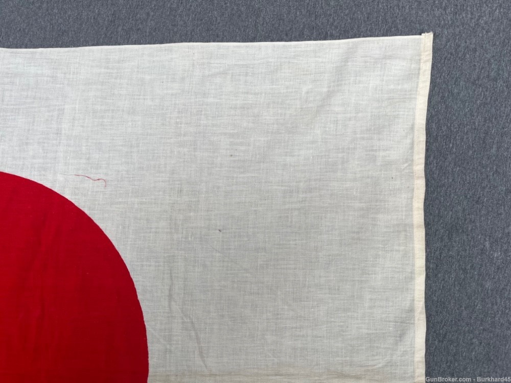 Original WWII Japanese National Flag Cotton USGI Embellishment Signed-img-3