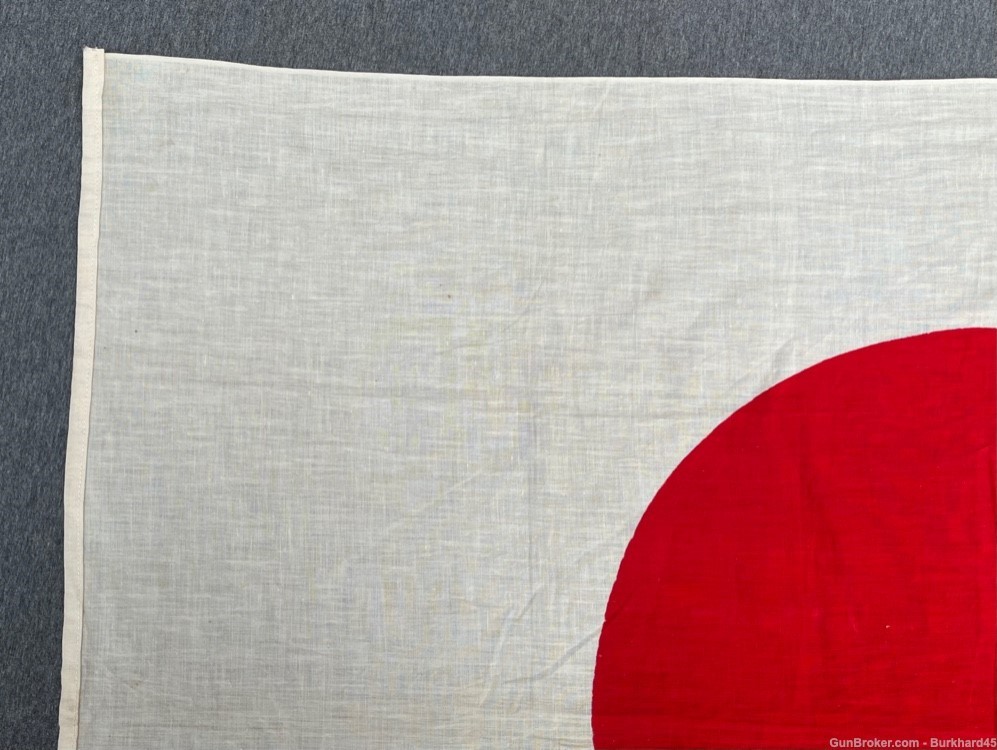 Original WWII Japanese National Flag Cotton USGI Embellishment Signed-img-11