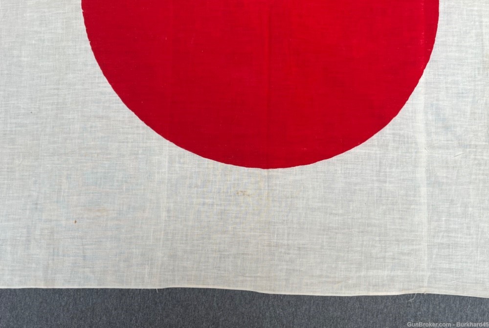 Original WWII Japanese National Flag Cotton USGI Embellishment Signed-img-15