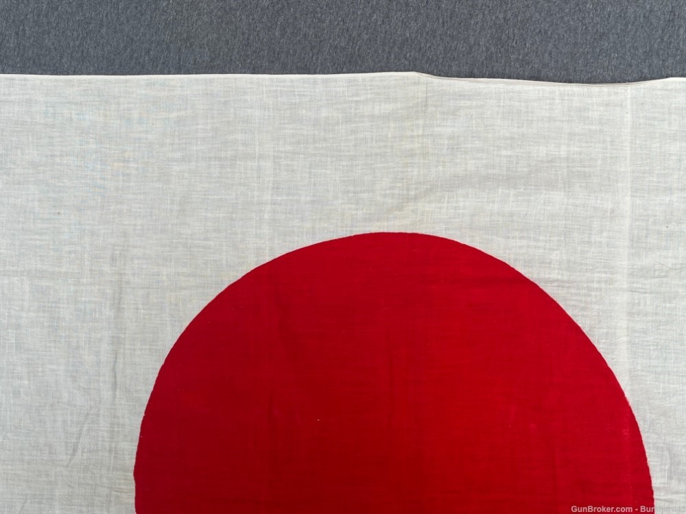 Original WWII Japanese National Flag Cotton USGI Embellishment Signed-img-12