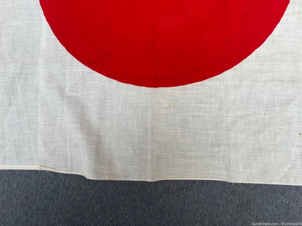 Original WWII Japanese National Flag Cotton USGI Embellishment Signed-img-8