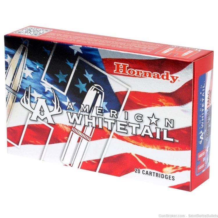 Hornady American Whitetail 7mm Rem Mag 154 Grain Interlock – 20 Rounds-img-1