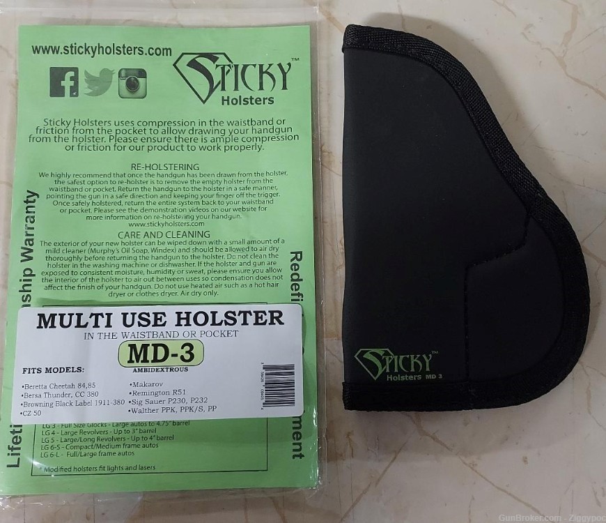 Factory New Sticky Holster-Pocket/IWB-Black MD-3-img-0