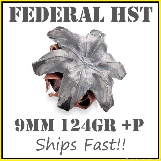 1000rds Federal Premium Tactical HST™ 9mm 124gr +P JHP P9HST3 self defense-img-0