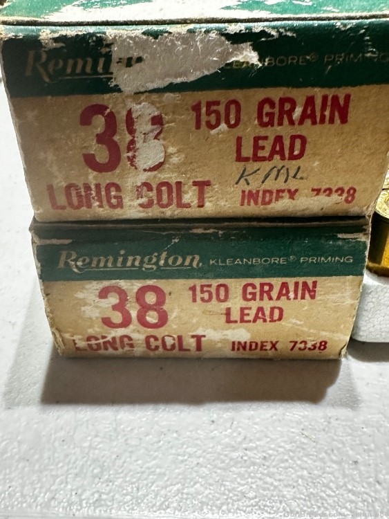 99 rounds of Remington 38 long Colt 38 LC 150gr lead RN brass cased ammo -img-4