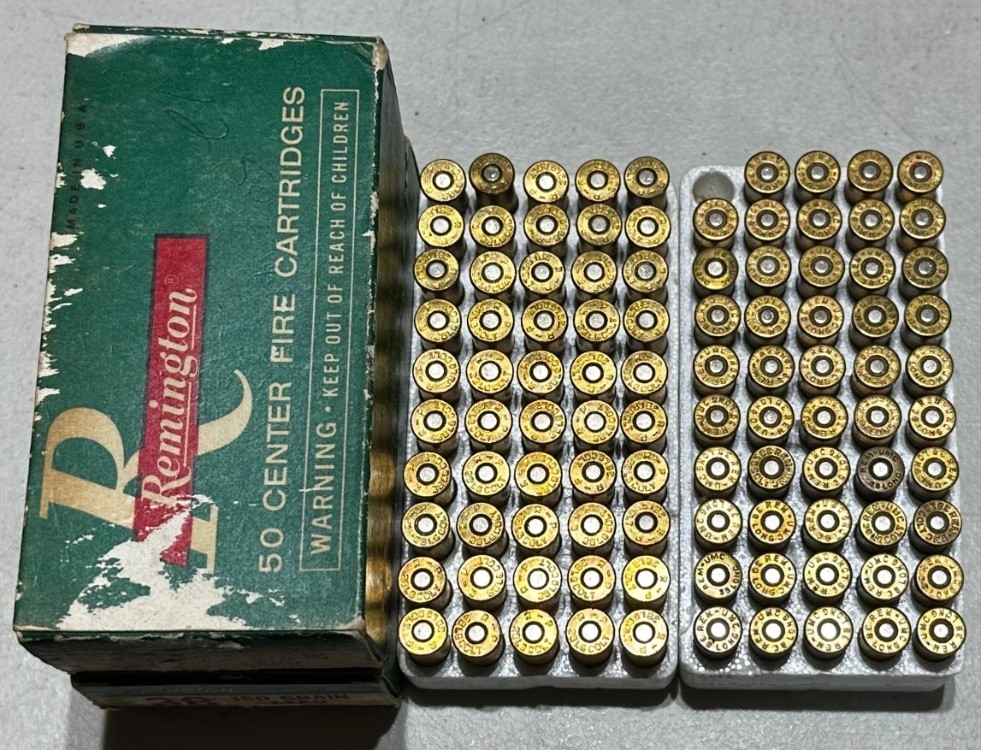 99 rounds of Remington 38 long Colt 38 LC 150gr lead RN brass cased ammo -img-0