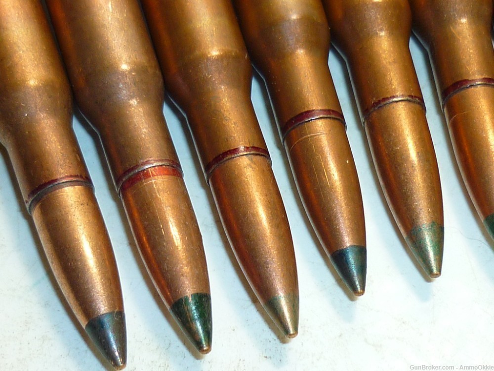 10rd - TRACER - 7.62x54r - Romanian 1980s - Demiled Green Tip -img-3