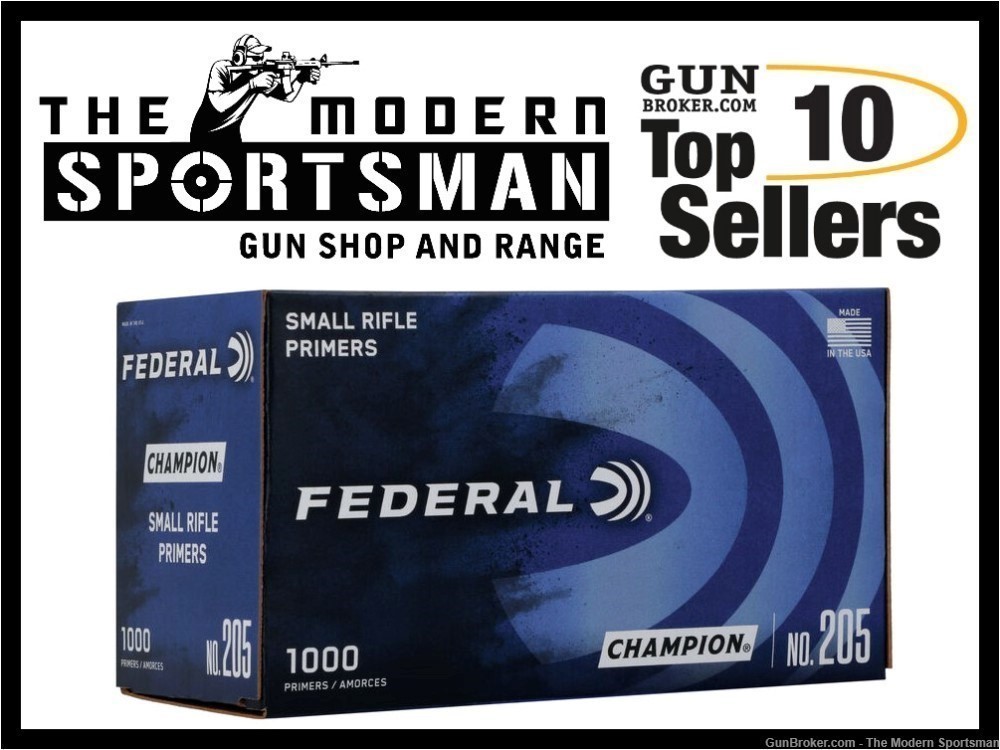 1000 Federal Premium 205 Small Rifle Primers No.205 Rifle Small Primers-img-0