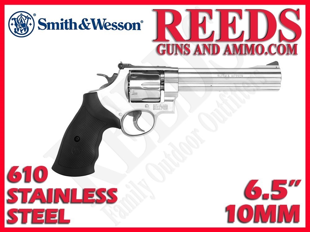 Smith & Wesson 610 Stainless 10mm 6.5in 6 Shot 12462-img-0