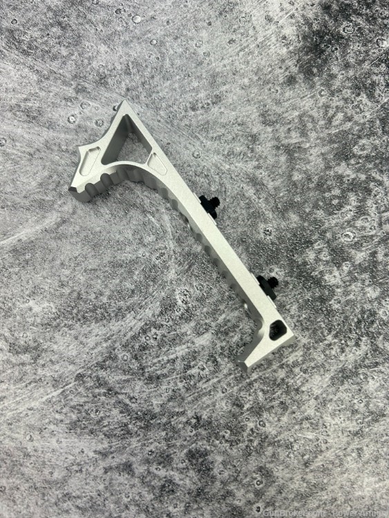 Angled Grip MLOK AR15 Ambidextrous Butterfly Charging Handle Silver-img-3