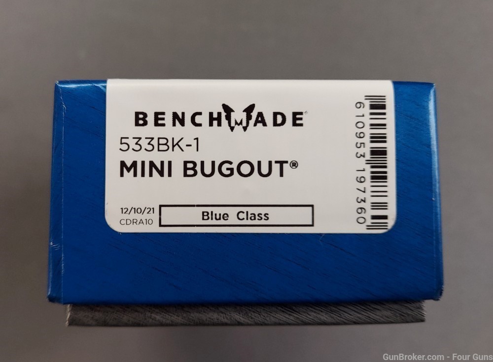 Benchmade Mini Bugout 533BK-1 2.83" Blade White Handle Folding Pocket Knife-img-2