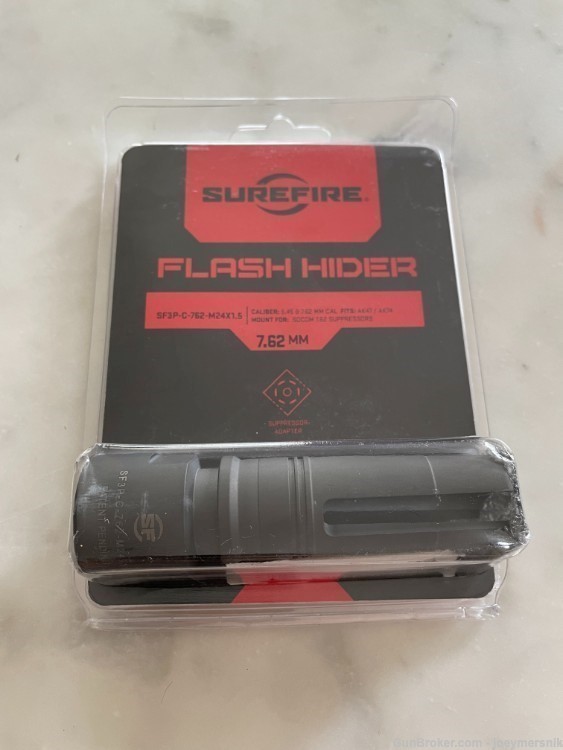 SureFire 3 Prong Flash Hider 7.62mm 5.45x39mm 5.45 - M24x1.5-img-0