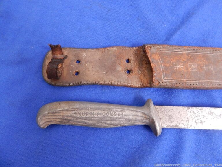 WW2 WWII Murphy Combat Knife with Sheath (Japanese Characters)-img-1