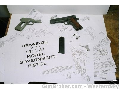 1911-A1 Gov't Model Drawings Blueprints, 54 pages!-img-0