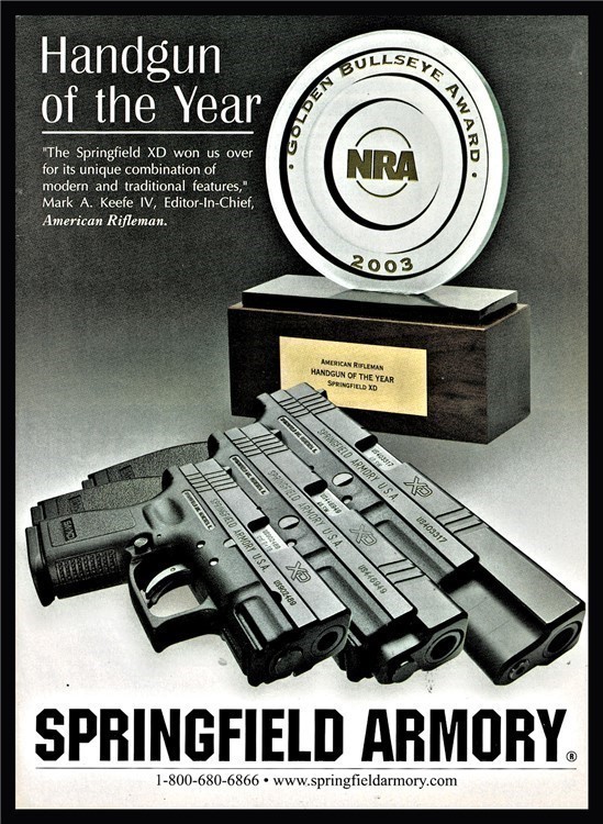 2004 SPRINGFIELD ARMORY XD Pistol Handgun PRINT AD-img-0