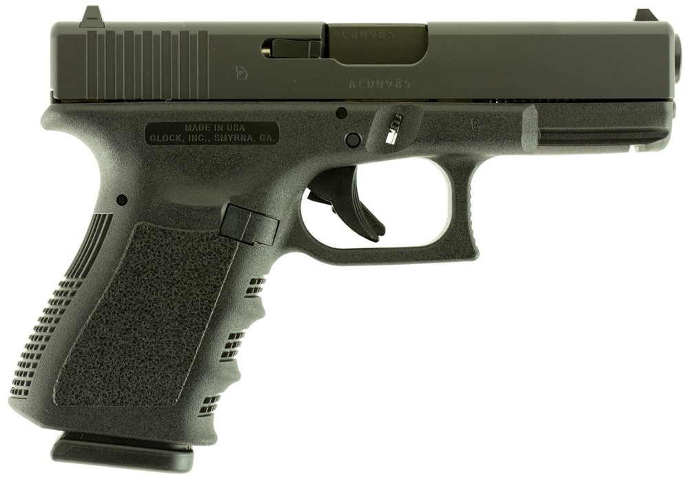 Glock G19 Gen 3 Compact 9mm Luger 4.01 10+1 3-dot Sights Black UI1950201-img-0