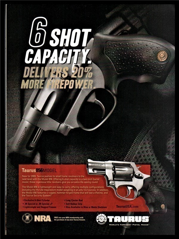 2009 TAURUS Model 856  Revolver PRINT AD-img-0