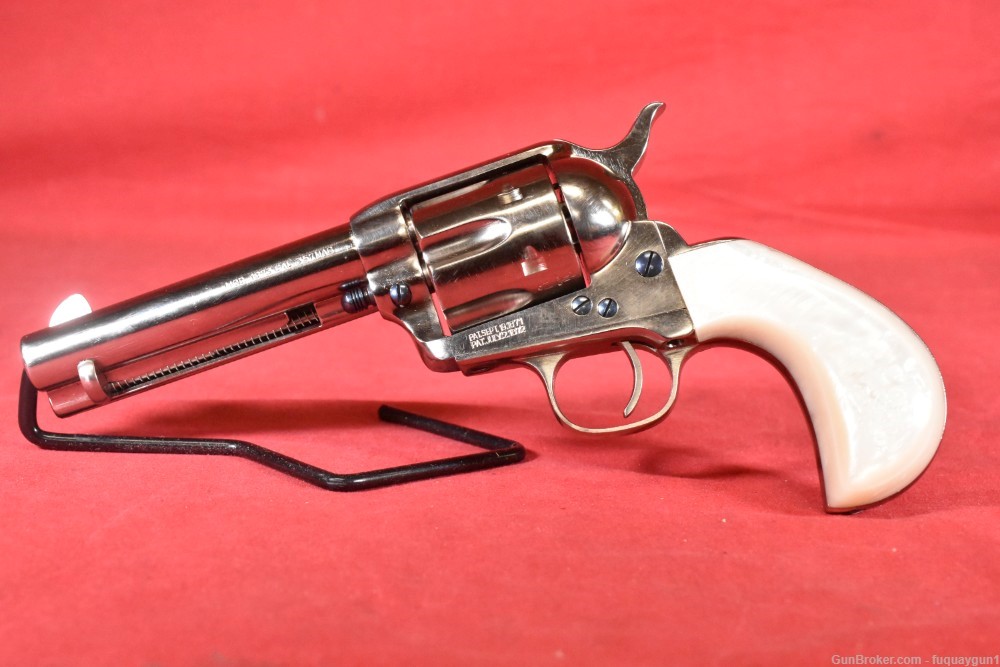 Uberti 1873 Cattleman DOC 357 Magnum 4.75" Nickel Plated Pearl 1873-img-5