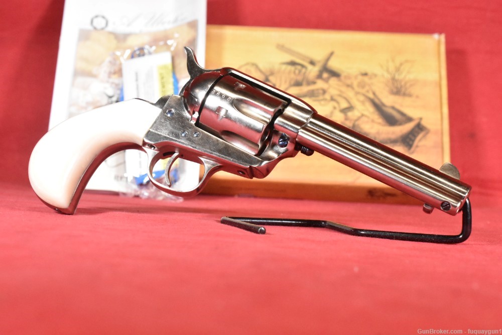 Uberti 1873 Cattleman DOC 357 Magnum 4.75" Nickel Plated Pearl 1873-img-2