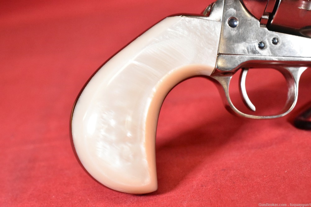 Uberti 1873 Cattleman DOC 357 Magnum 4.75" Nickel Plated Pearl 1873-img-9
