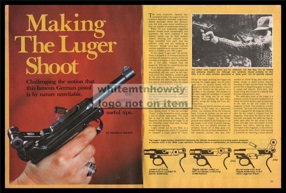1981 Making the LUGER Shoot 4-page Pistol Article-img-0