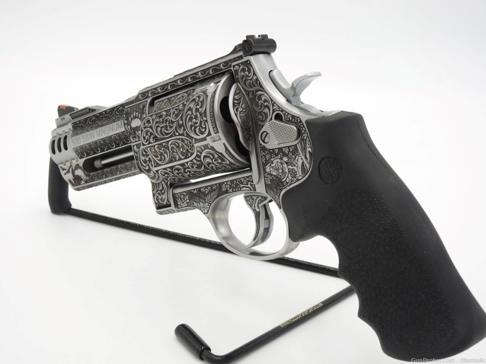 Ultra Rare Custom Engraved S&W Smith & Wesson 500 S&W500 4" 500 MAG COMP-img-9