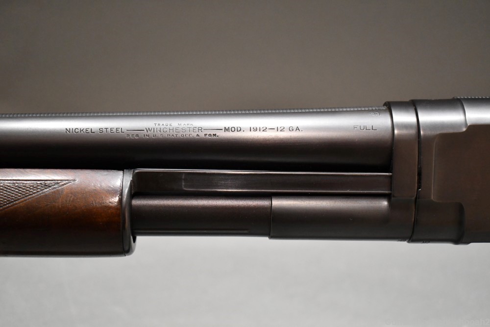 Winchester Model 1912 Pump Shotgun 2 3/4" 12 G 30" Nickel 1919-img-13