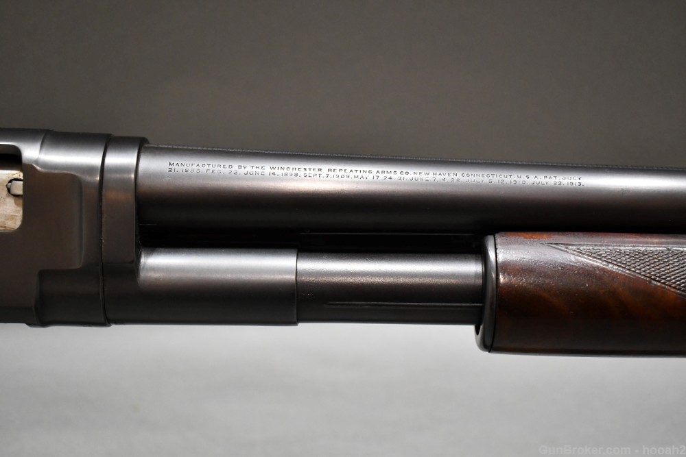 Winchester Model 1912 Pump Shotgun 2 3/4" 12 G 30" Nickel 1919-img-5