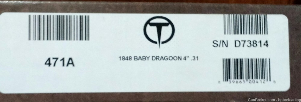 1848 Baby Dragoon 4" .31 cal NIB Taylors-img-3