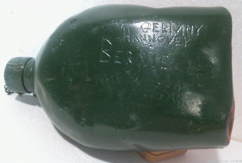 WWII Inscribed Trench Art Canteen Nov. 22 1943 Battle Of Berlin Souvenir-img-1